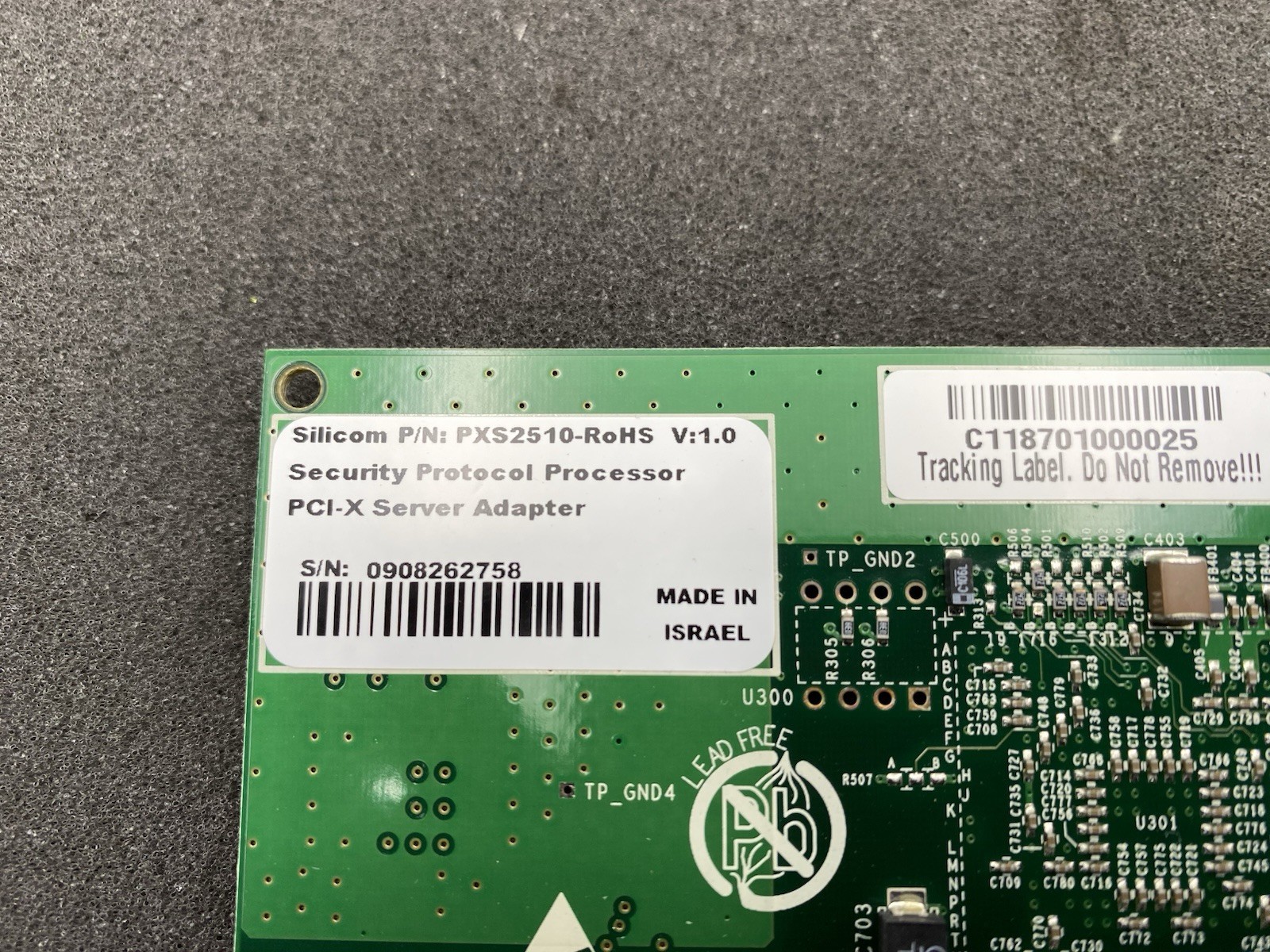 Lot of 5 Silicom PXS2510 -RoHS V 1.0 Security Protocol Processor PCIx Adapter