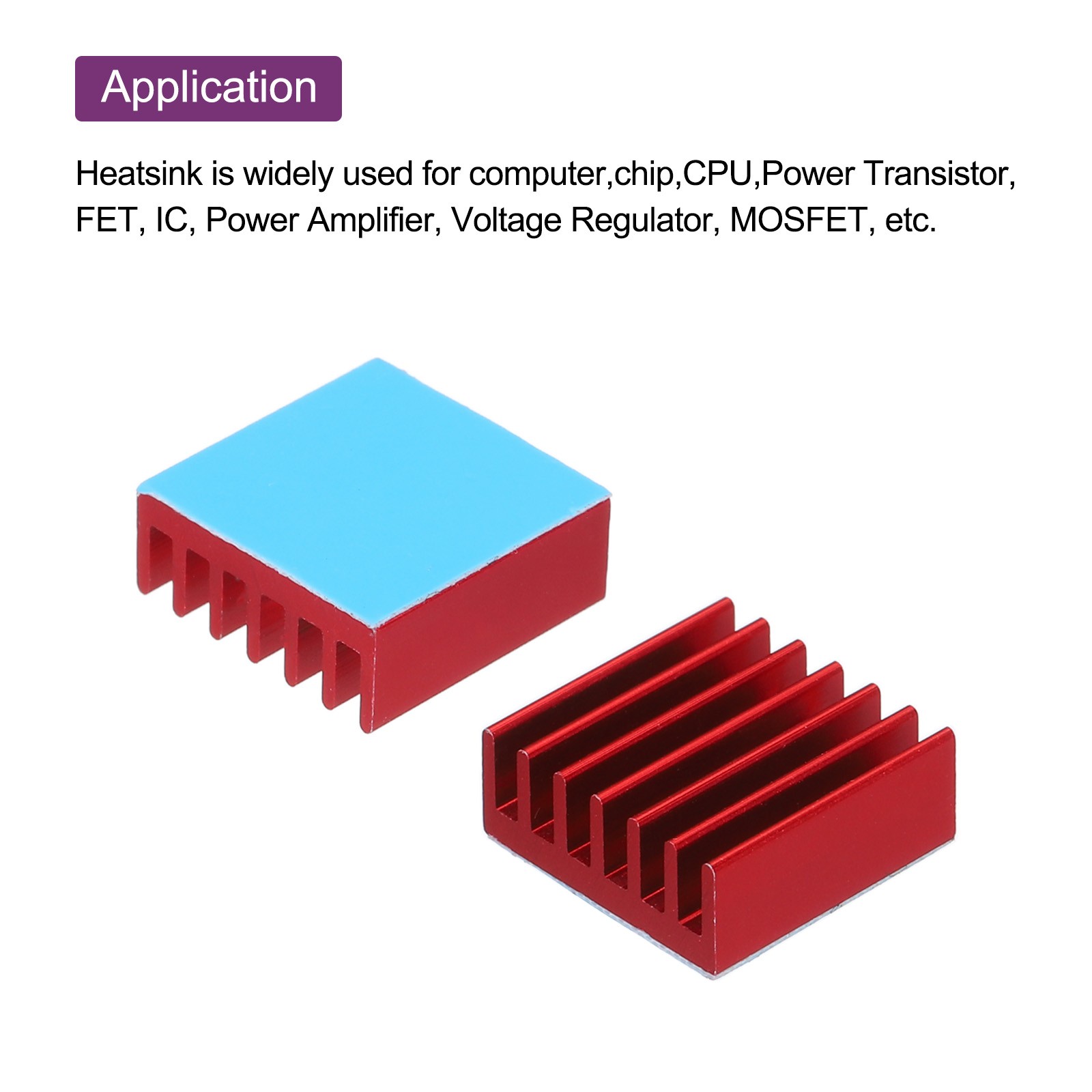 10Pcs 14x14x6mm Heatsink Aluminum Radiator Heat Sink Cooling Red