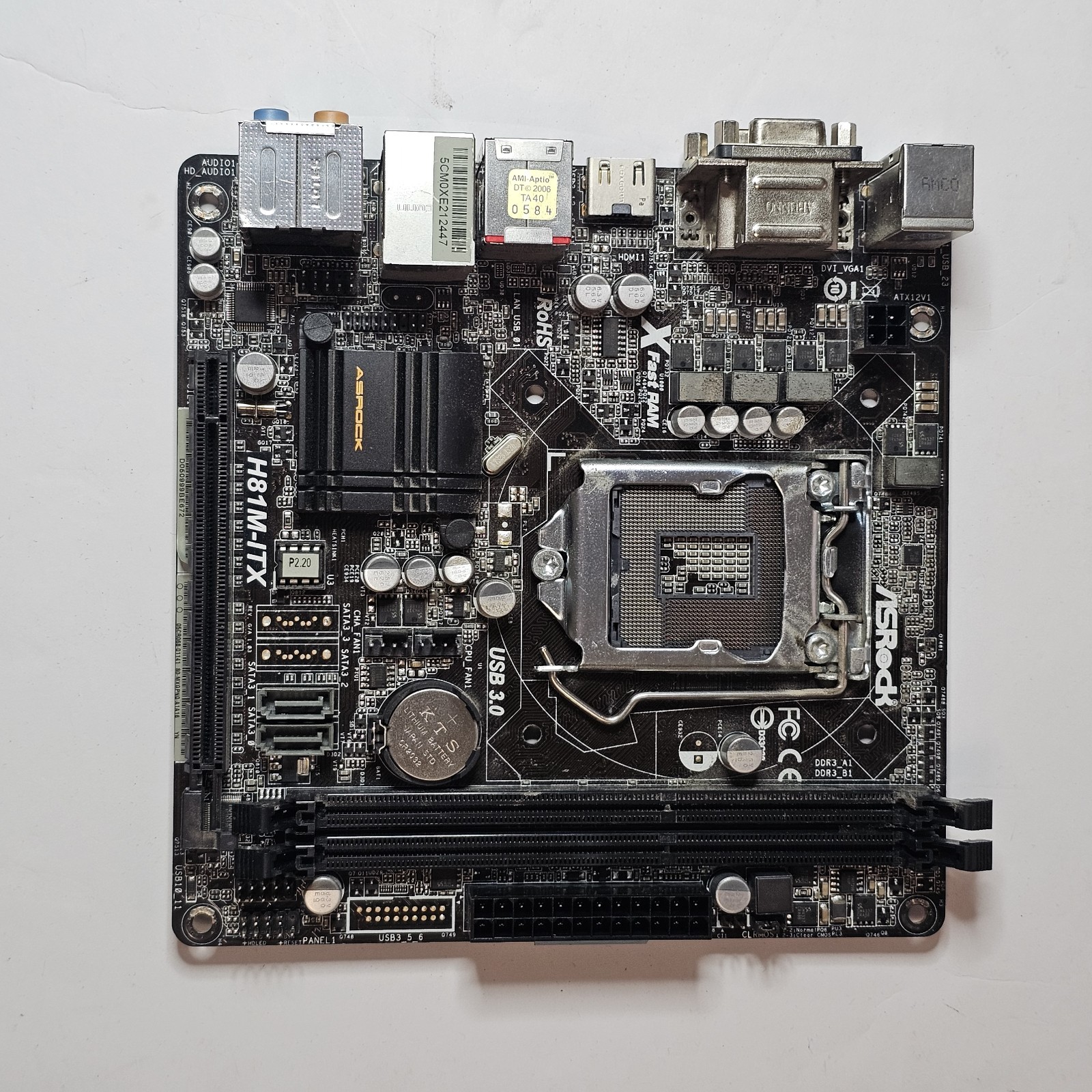 ASRock H87M-ITX LGA 1150 Mini-ITX Desktop Motherboard