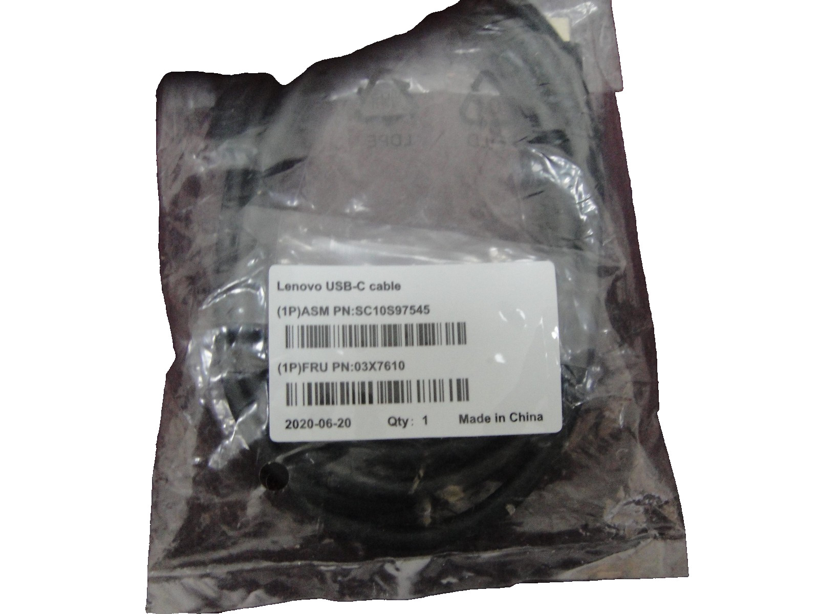 Genuine Lenovo 1m USB-C CABLE 4X90U90619 03X7610 ~ New
