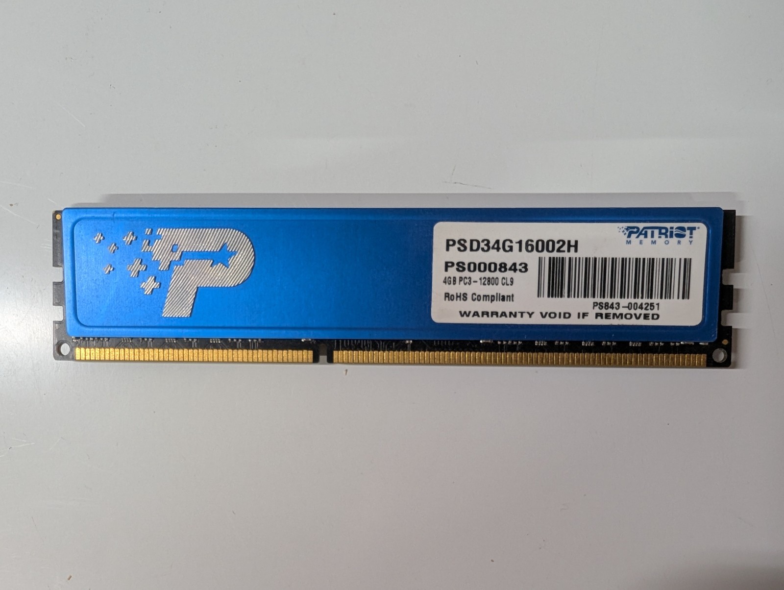 Patriot 8GB (2x4GB) DDR3 1600MHz PC3-12800 Desktop RAM Memory Non-ECC DIMM