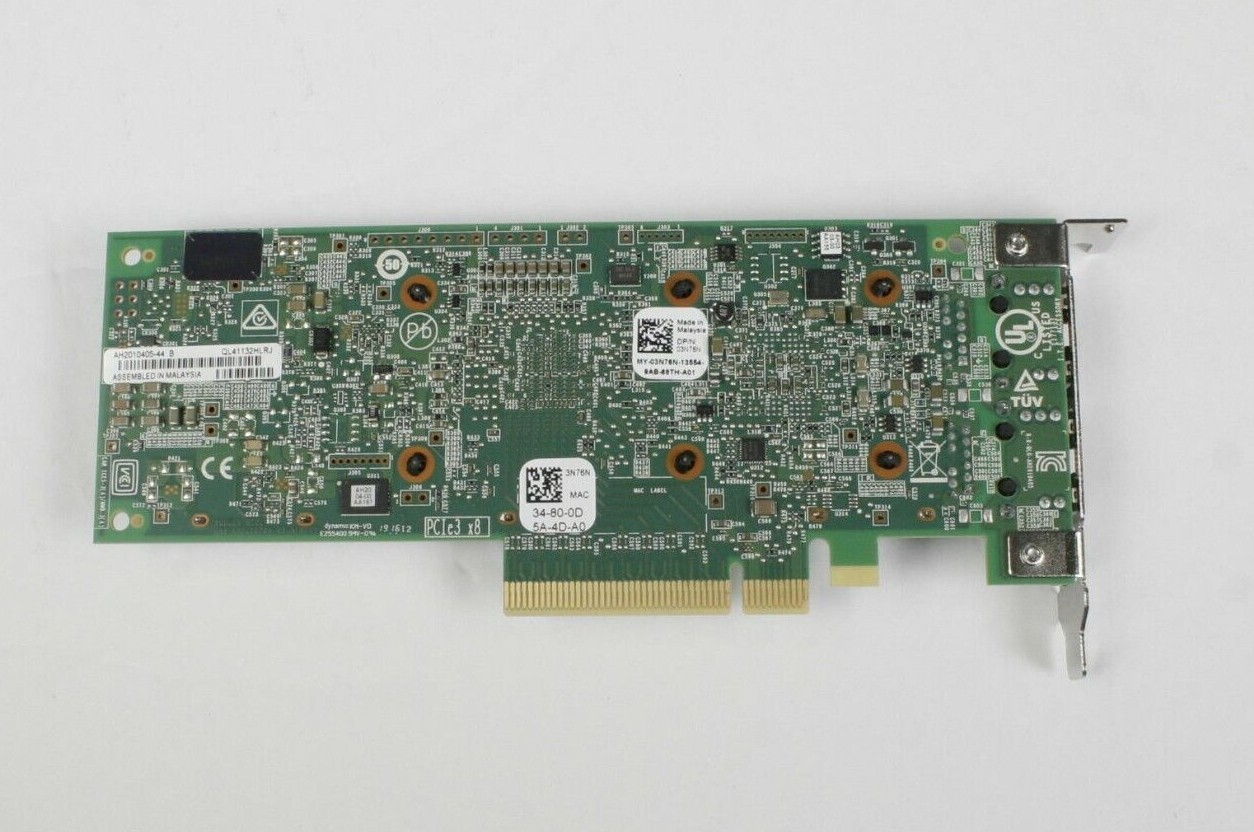 New Dell Qlogic FastLinQ QL41132HLRJ Dual/2x10Gb Base-T RJ45 Ethernet RDMA 3N76N