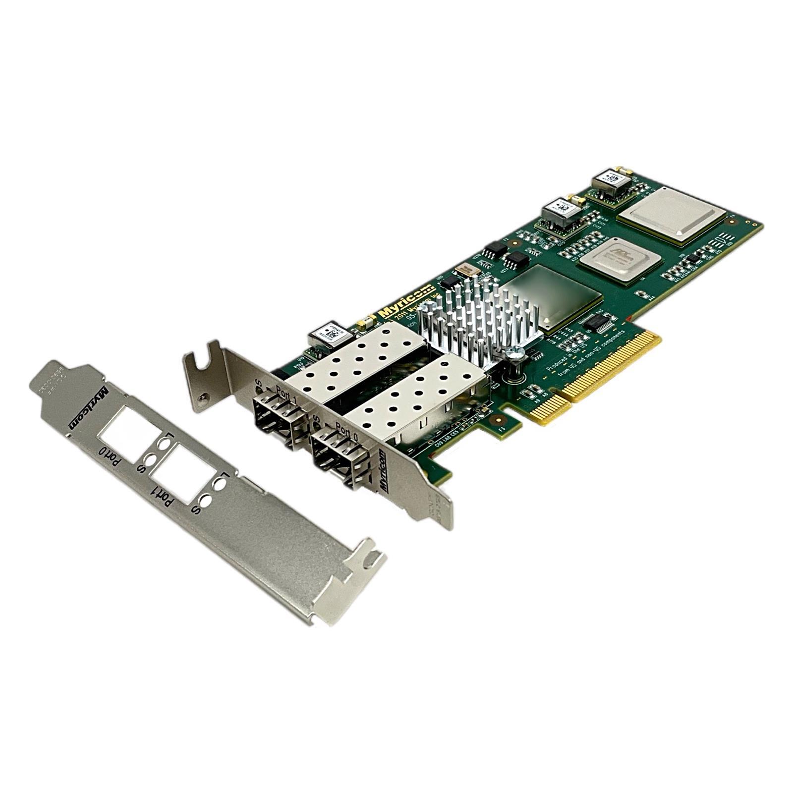 NEW Myricom 10G-PCIE2-8C2-2S Dual Port 10GB SFP+ Network Adapter Both Brackets