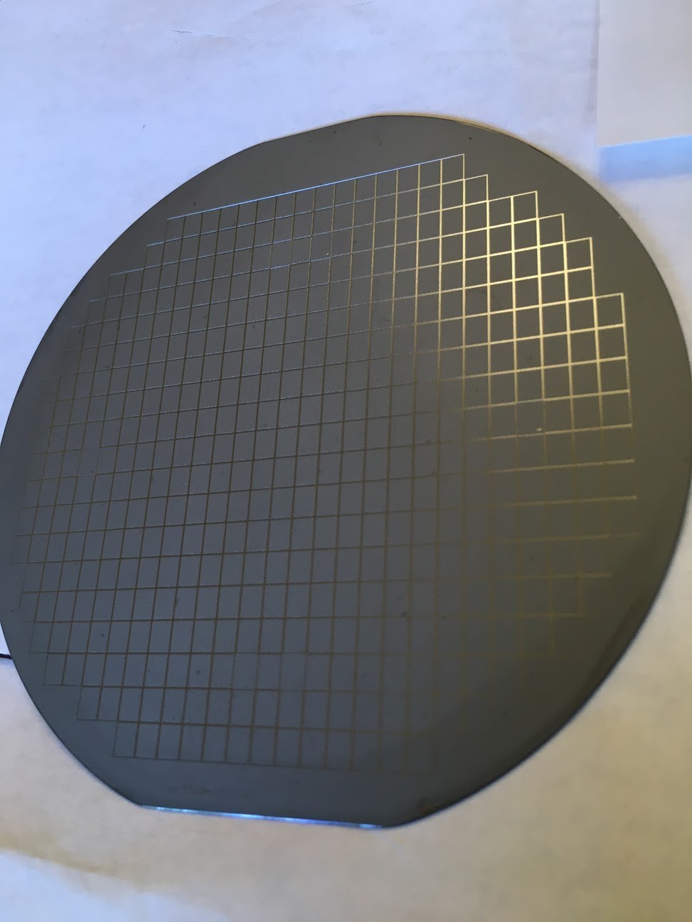 4″ Silver ? Unknown Silicon Wafer 1980s Extremely Rare Silver Wafer Vintage CPU