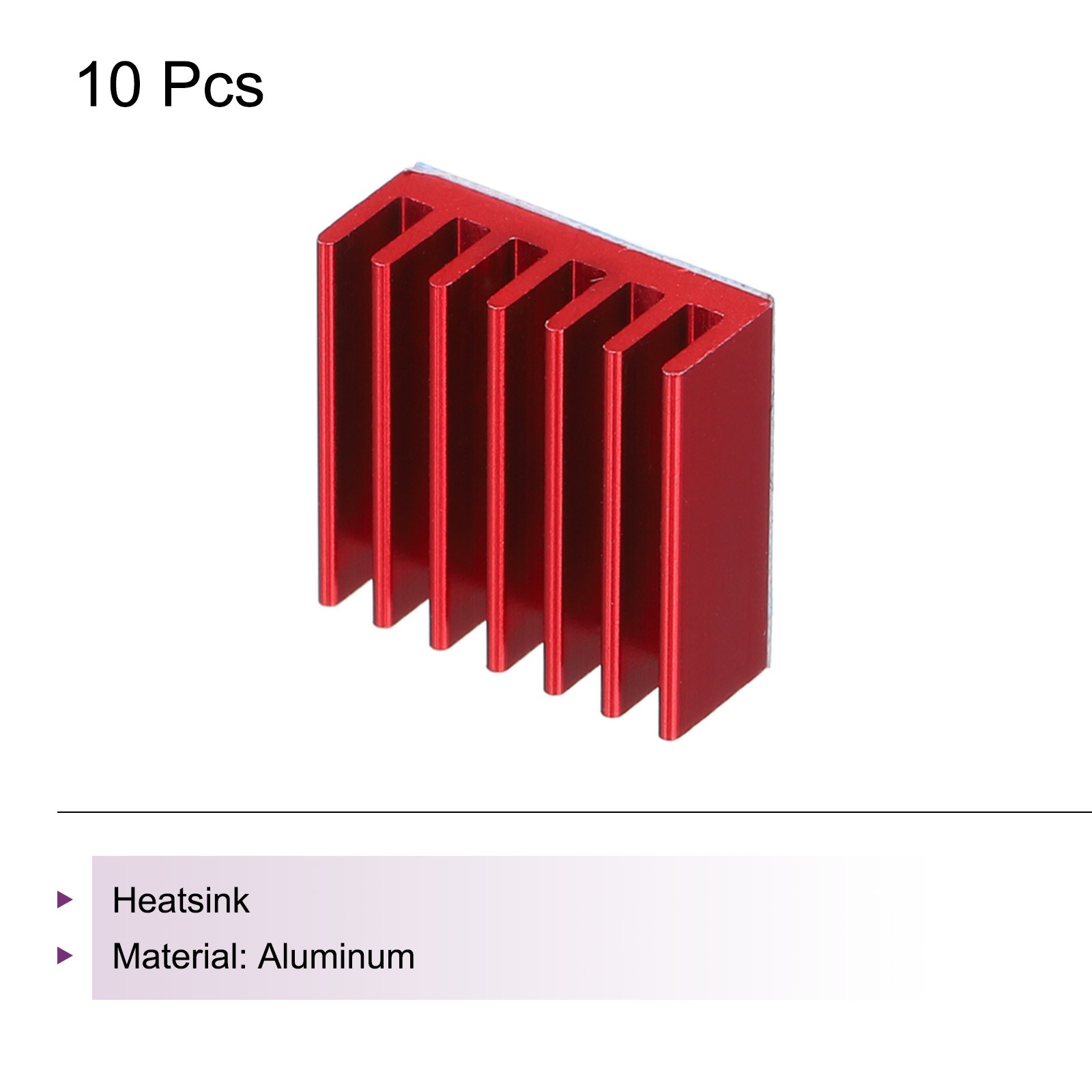 10Pcs 14x14x6mm Heatsink Aluminum Radiator Heat Sink Cooling Red