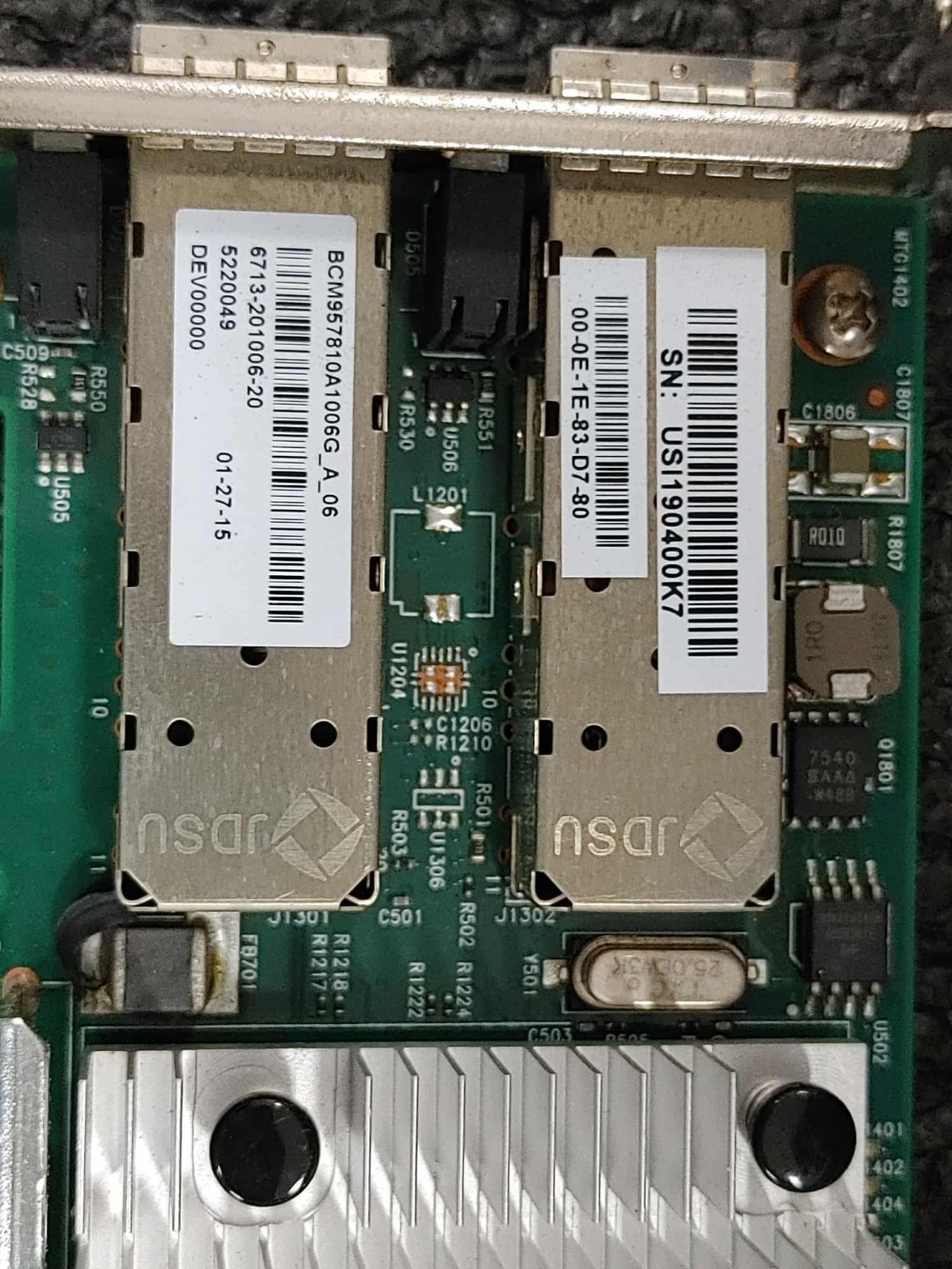Broadcom BCM957810A1006G 10GB PCIe x8 Dual Port SFP Ethernet Adapter w/2 SFP