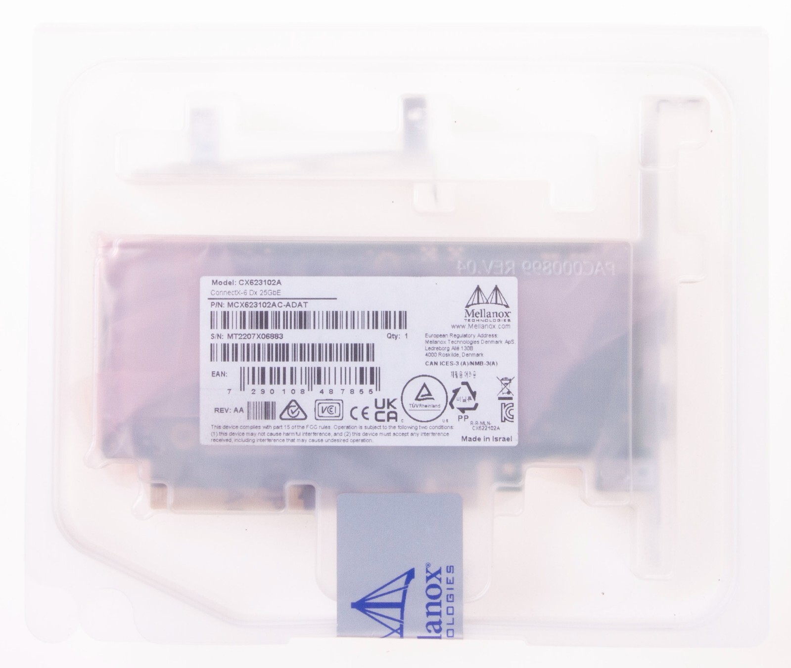 Nvidia Mellanox MCX623102AC-ADAT Crypto Enabled ConnectX-6 Dx 25GbE SFP Adapter