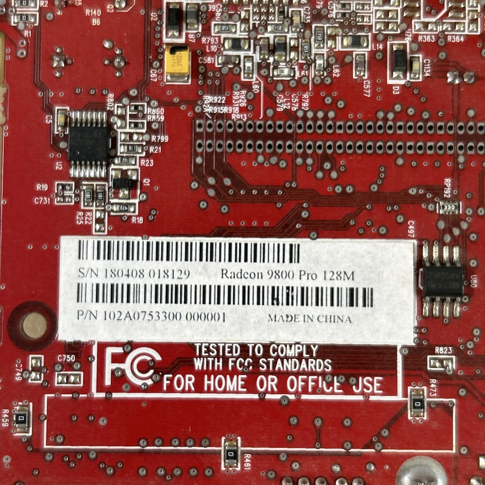 Vintage ATI Radeon 9800 PRO 128MB DDR AGP Graphics Card Tested Working