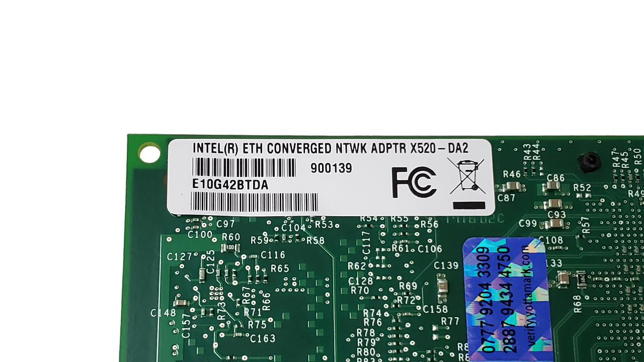 E10G42BTDA Intel X520-DA2 2 Port 10Gb Network Adapter 900139 Half Height No SFP