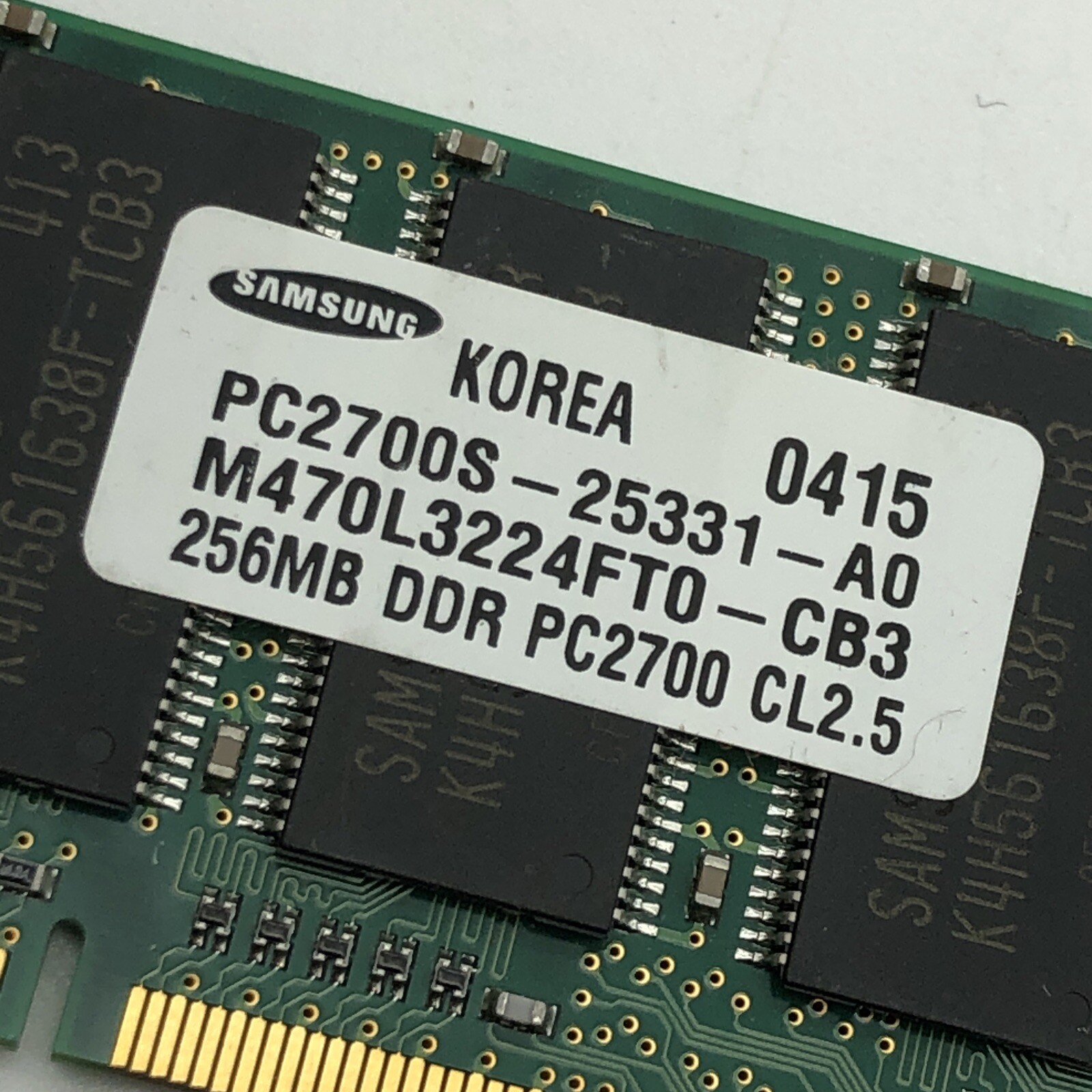 256MB PC-2700 DDR333 SoDimm Samsung Compaq Notebook Ram CL2.5 333Mhz PC2700S