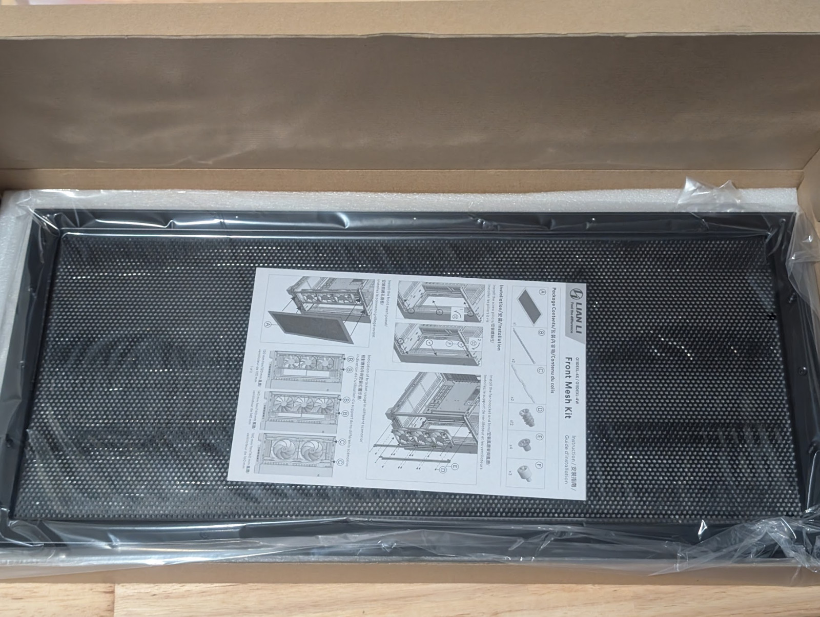 LIAN LI FRONT MESH KIT O11DEXL-4X BLACK