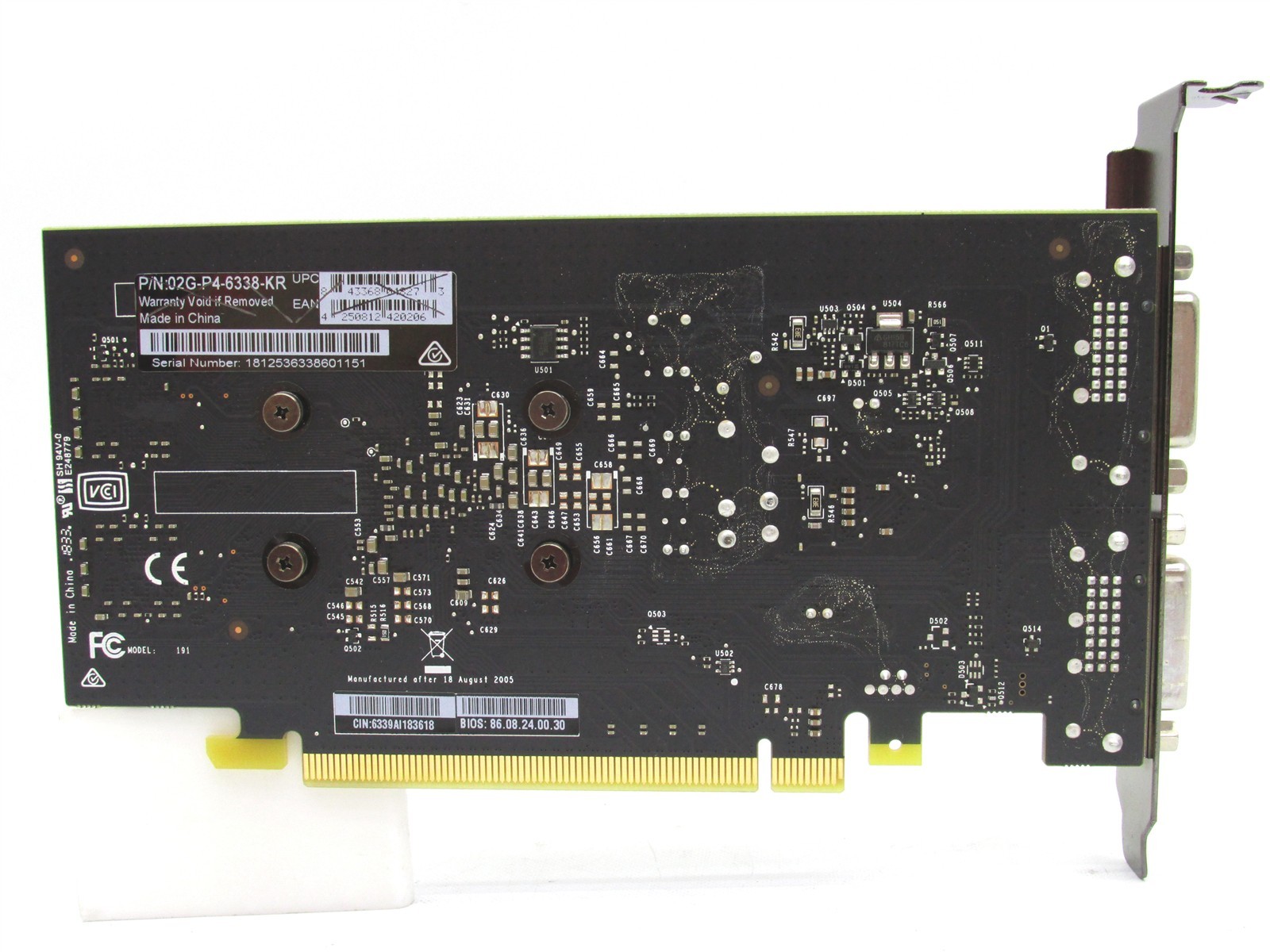 EVGA GeForce GT 1030 02G-P4-6338-KR 2GB GDDR5 2xDVI-D Graphics Card TESTED