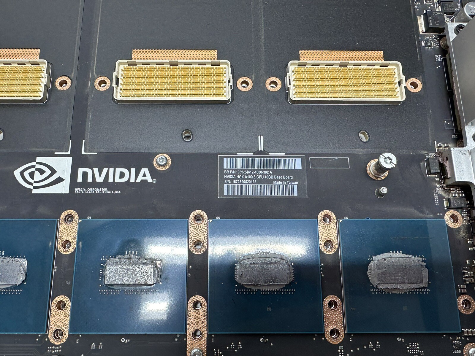 Nvidia HGX A100 8 GPU SXM4 Baseboard Tested working – NO NVSWITCH HEATSINKS