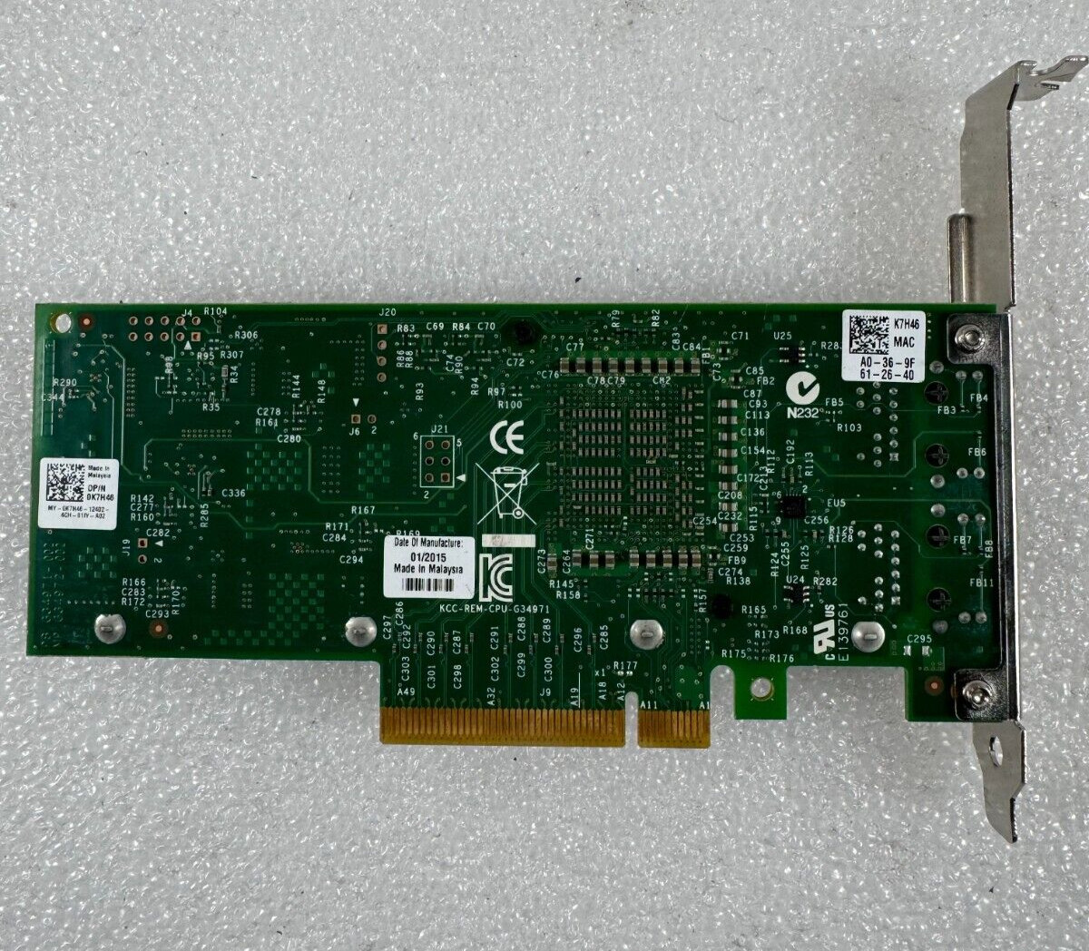DELL X540-T2 DUAL PORT 10Gb NETWORK CONVERGED ADAPTER 0K7H46