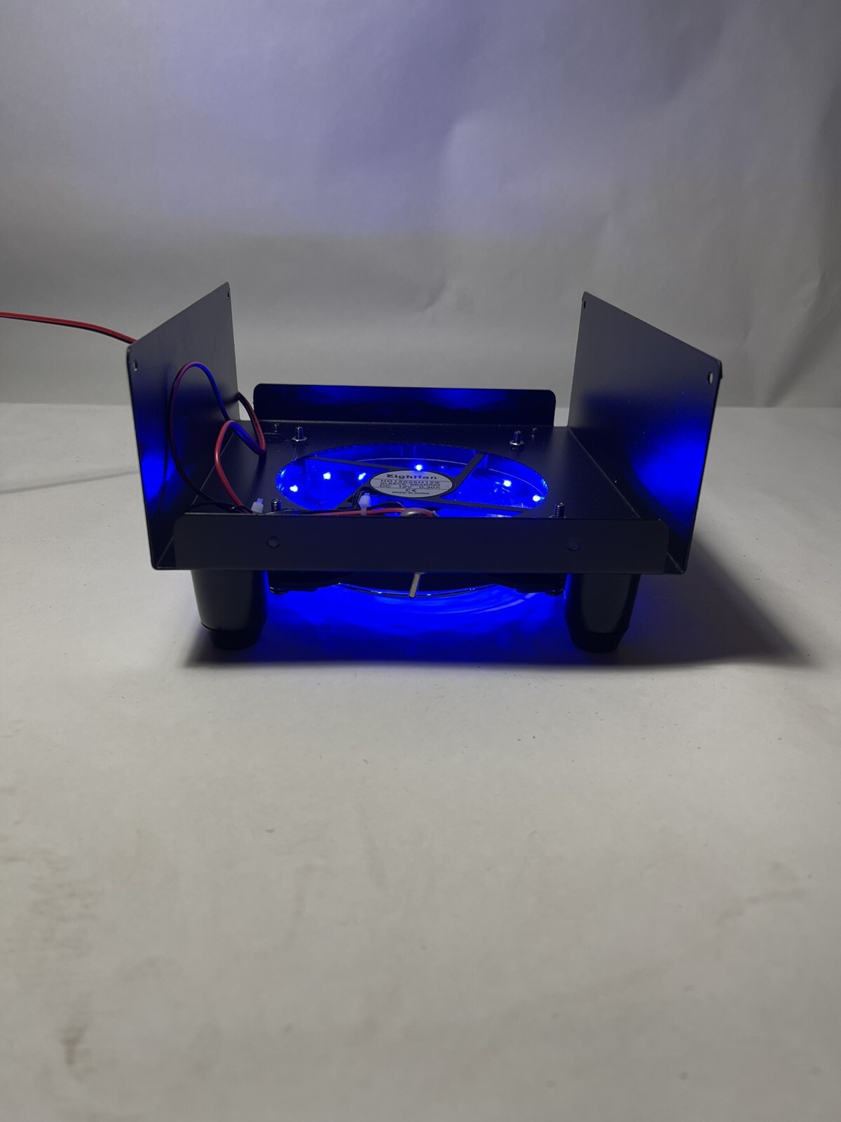 COOLING FAN KIT STAND W/ BLUE LED FAN Fits CB 7” Width 7.75” Depth Universal Fit