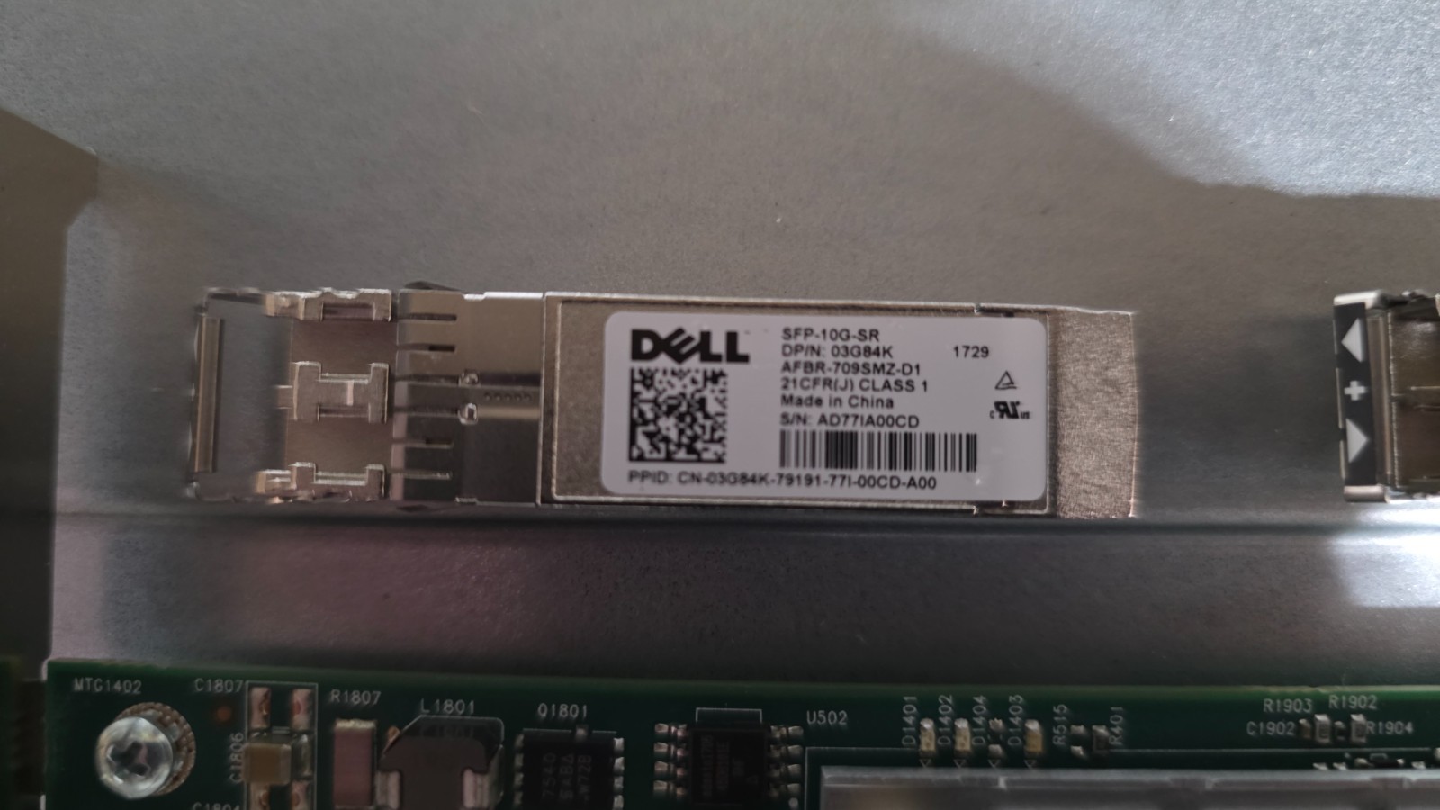 Dell Broadcom 57810S 2x10Gb SFP PCIe w Full Height Bracket & SFPs N20KJ 0N20KJ