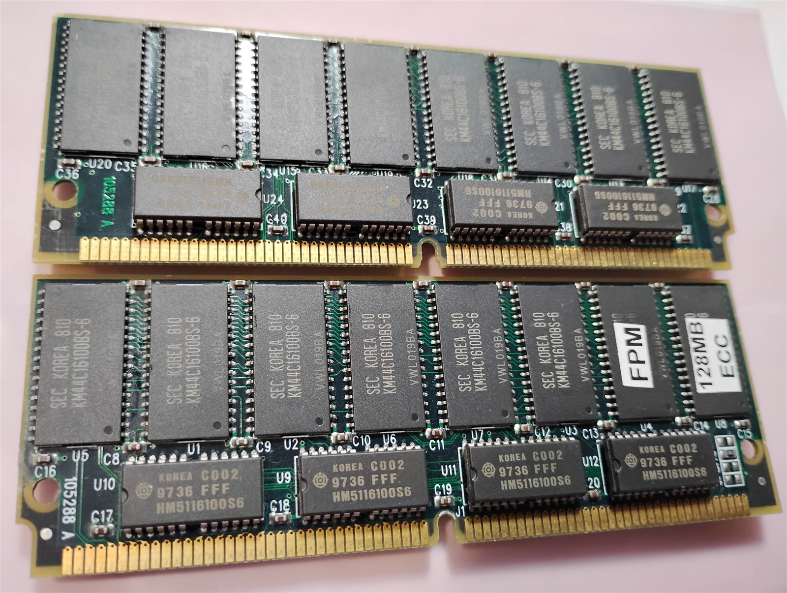 256MB 2x128MB 72-pin SIMM FPM ECC 60ns RAM Kit Samsung Gold RAMCHECK Tested 5V