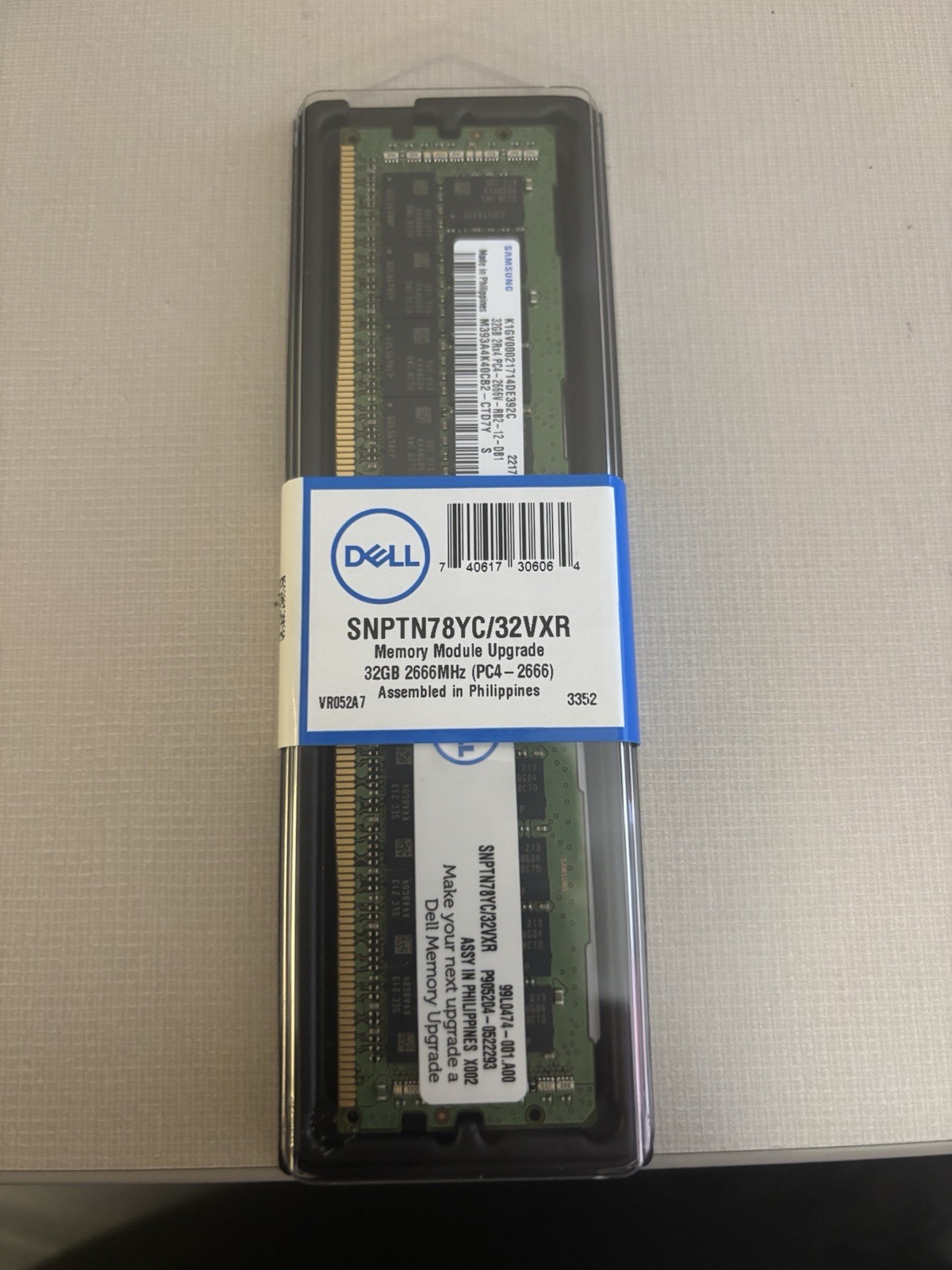 Dell EMC 32GB VxRail Memory Upgrade – DDR4 SDRAM – 2666 MHz – SNPTN78YC/32VXR
