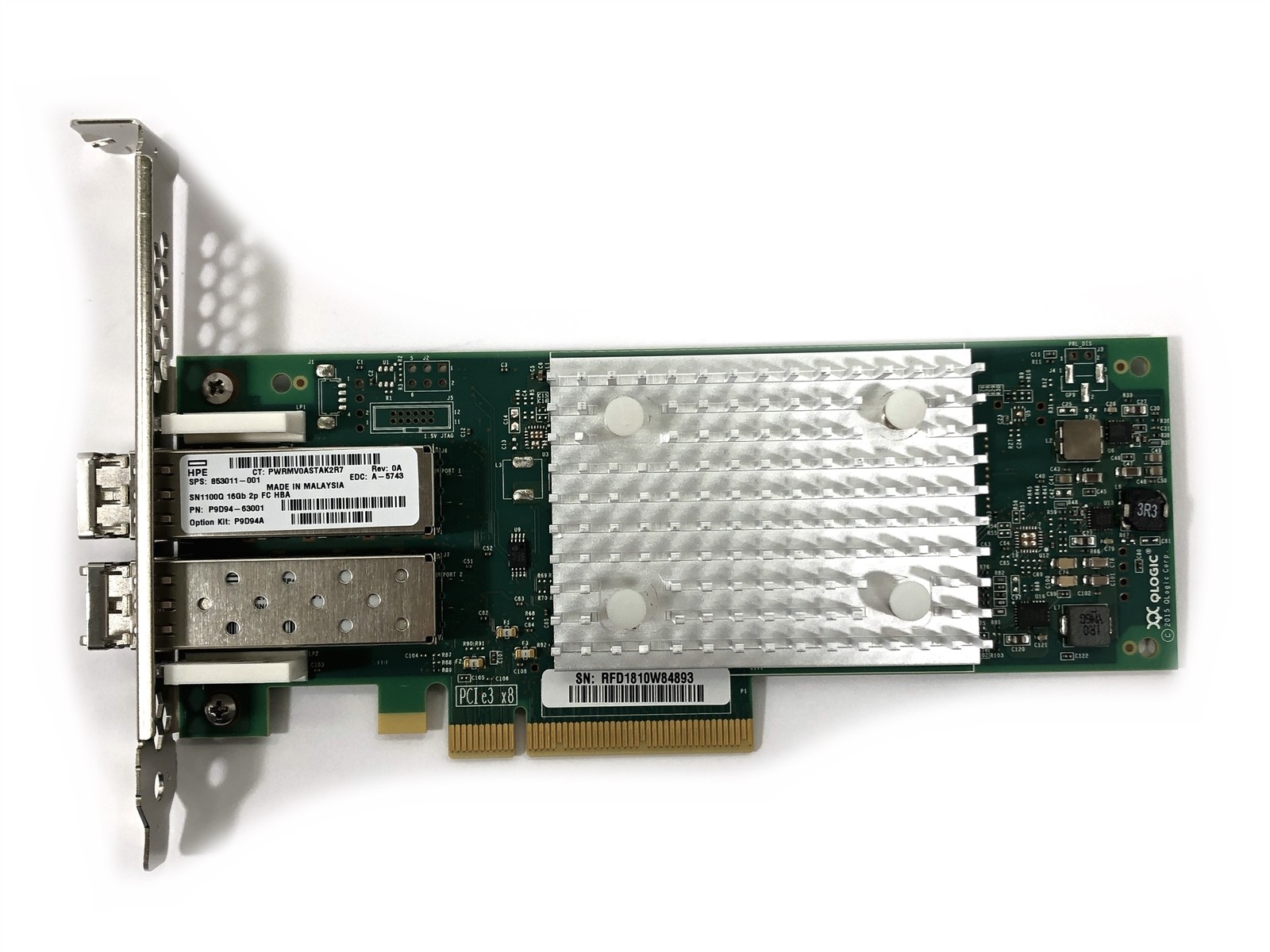NEW Open Box HP 853011-001 QLE2692-HP 16GB SN1100Q Dual Port Full Height w/ SFPs