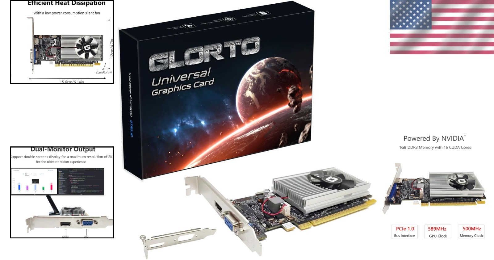 NVIDIA GeForce GT 210 1GB Entry-Level GPU – Perfect for HTPC and Casual Gaming