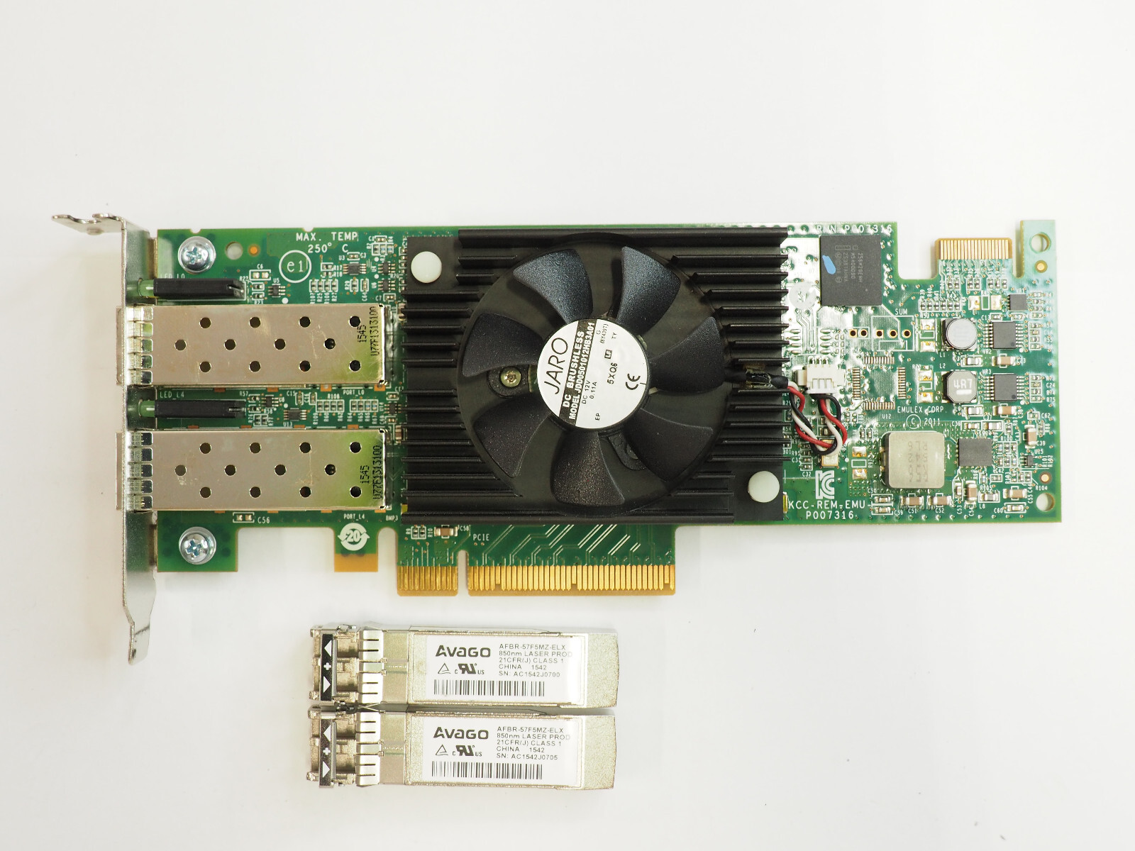 Dell 6VK2R Emulex LPE16002 16GB Dual Port Host Bus Adapter Server Card w/ 2 SFP