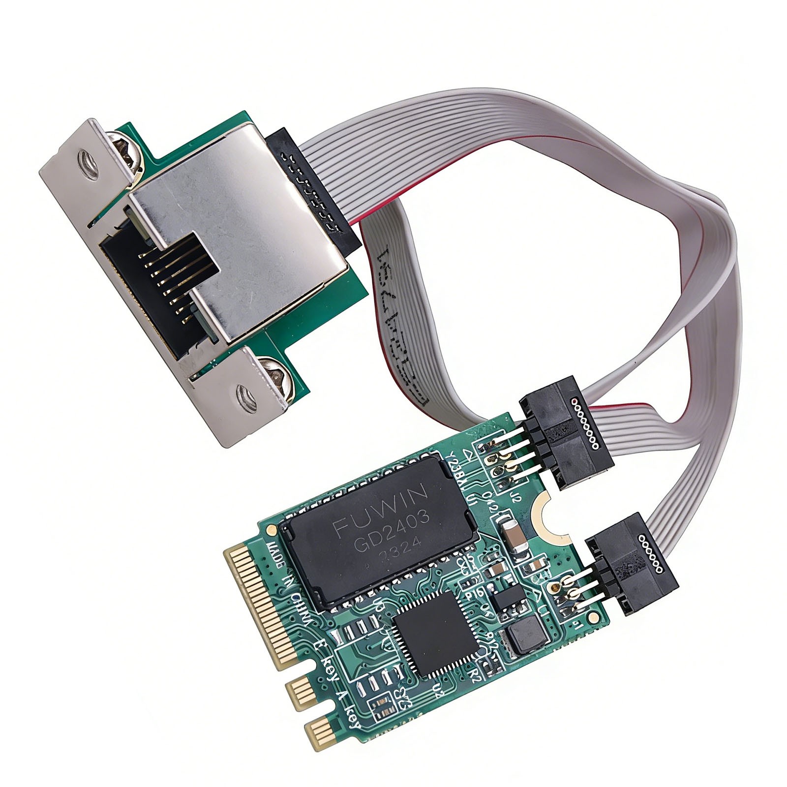 New M.2 A+E RTL8125B 2.5G Ethernet LAN Card RJ45 NIC for Laptop NUC