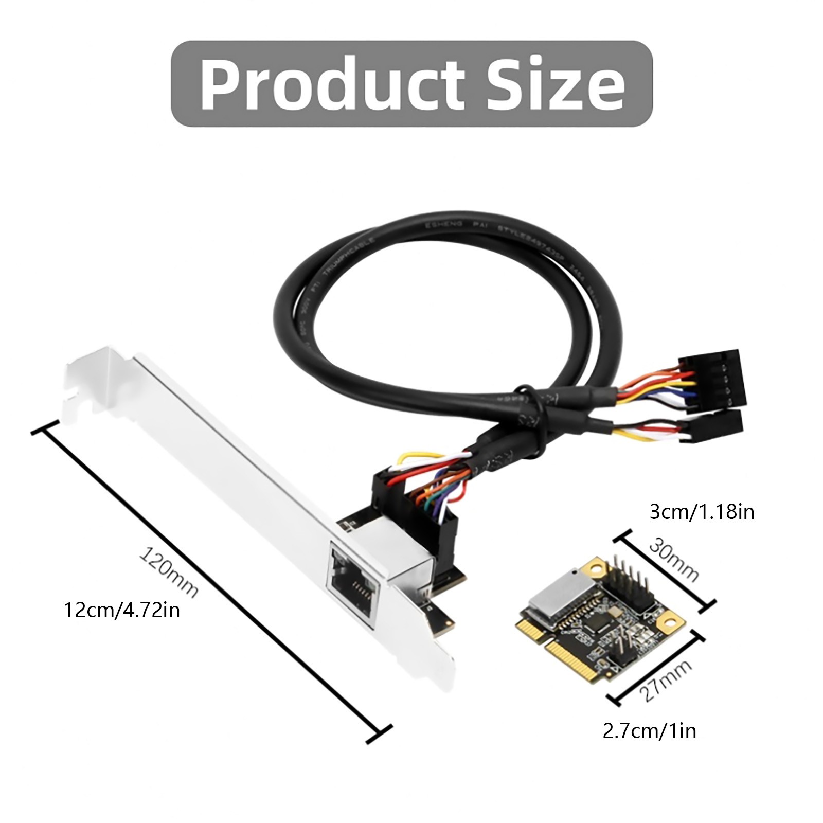 RTL8111H Mini PCI E Gigabit Ethernet Card 10Mbps 100Mbps 1000Mbps Free Drive