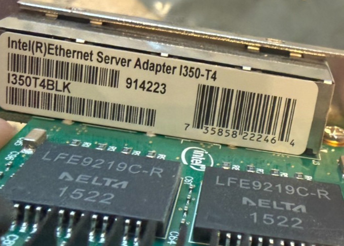 Lot of 2 INTEL I350T4 1GbE RJ-45 4-Port Ethernet Server Adapter TESTED