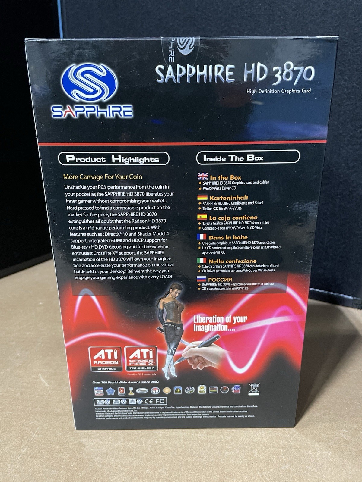 Sapphire HD 3870 ATI Radeon Graphics Card Kit 512MB GDDR4 Sealed Box New