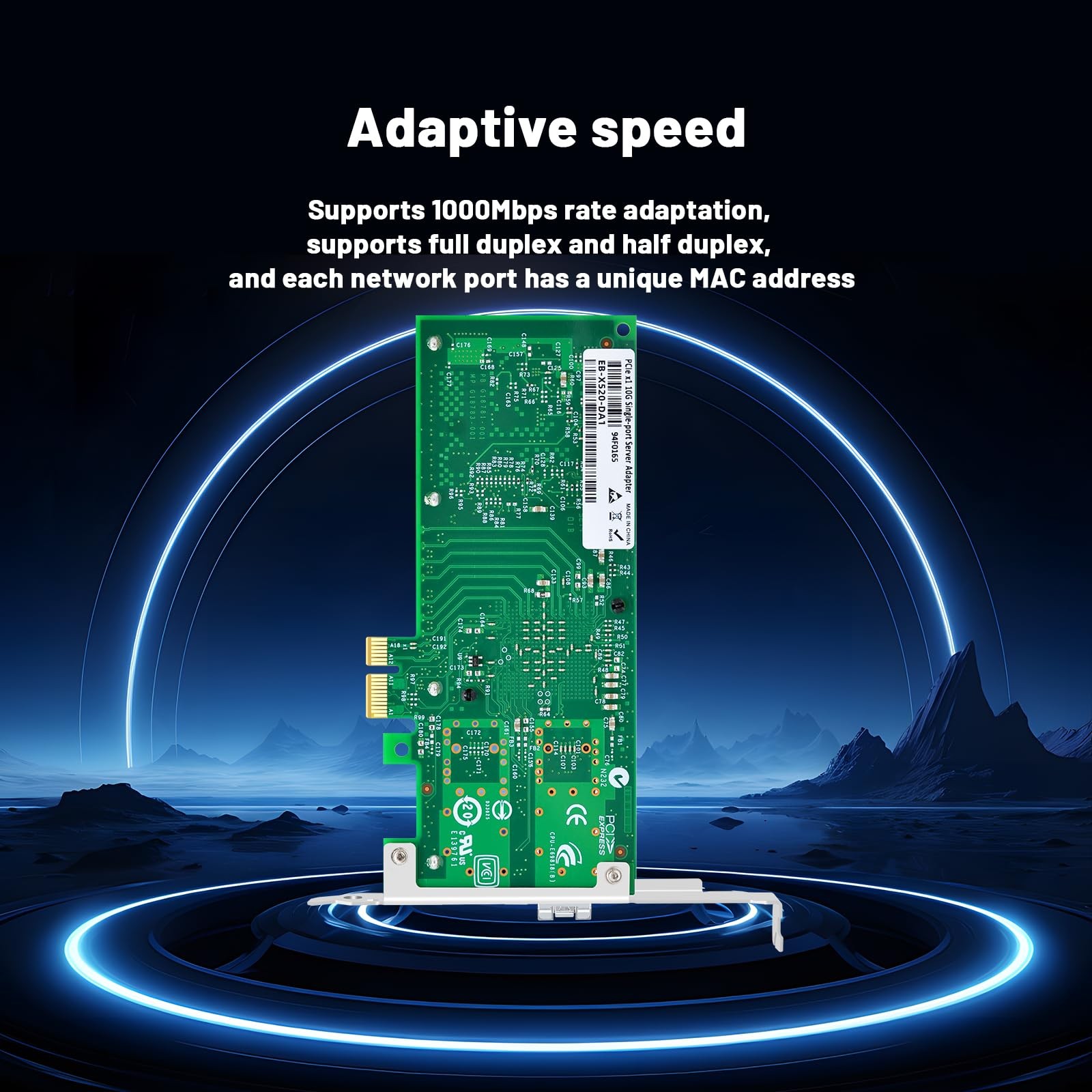 10Gb Fiber Optic Network Card with Intel 82599EN Chip,X520-DA1,1 Optical Port…