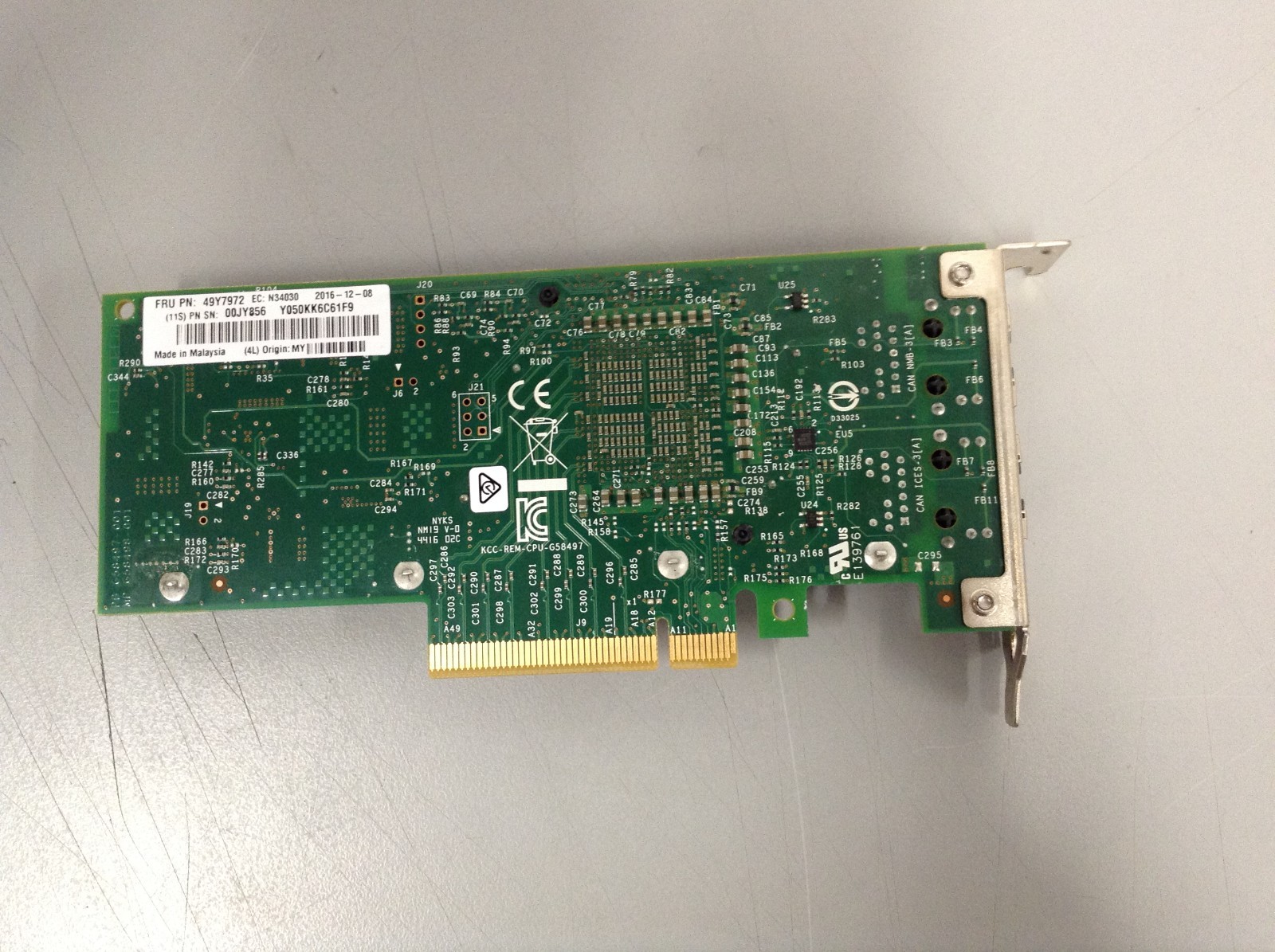 IBM Intel X540-T2 10Gb DP Network Adapter 49Y972 49Y7972 FRU03T8765 Low Profile