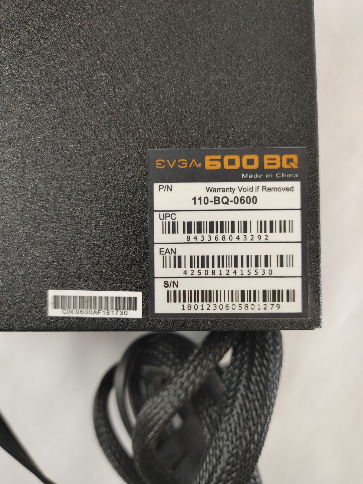 EVGA 600 BQ 600 W 20+4 Pin ATX Desktop Power Supply 110-BQ-0600