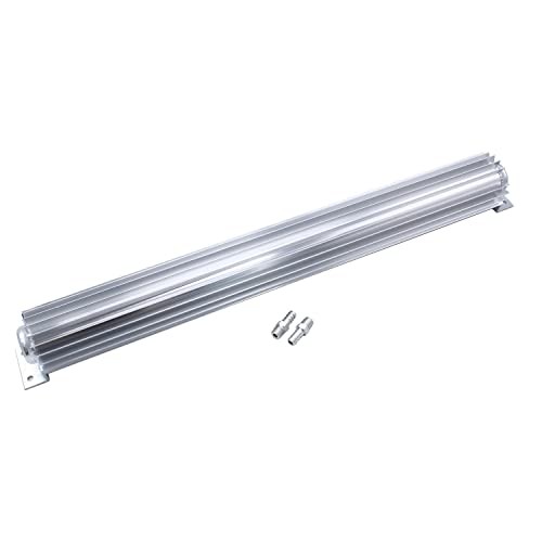 1 Set Transmission Cooler 24″ Dual Pass Satin Aluminum Finned Transmission