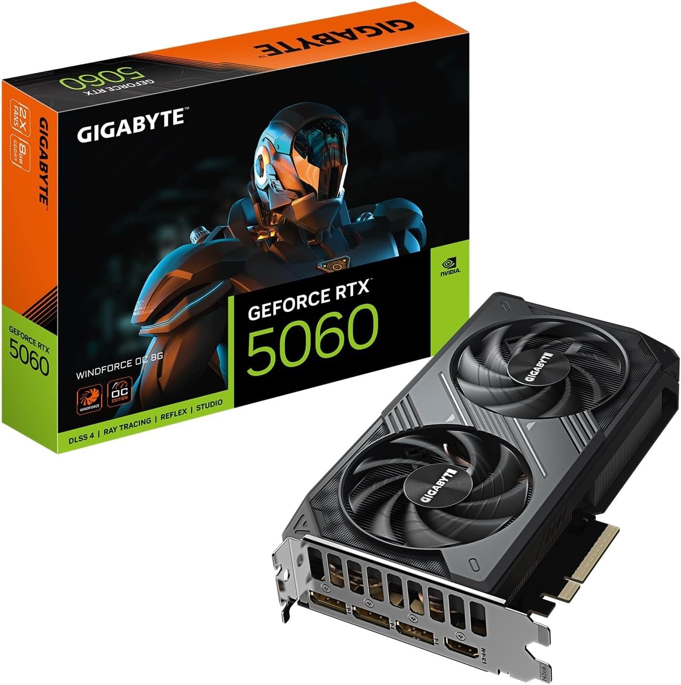Gigabyte GeForce RTX 5060 WINDFORCE OC 8G 8GB GDDR7 128-Bit Graphics Card