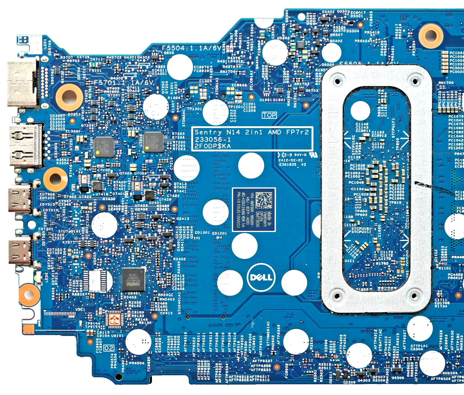 MT90K Dell Inspiron 14 7445 2-In-1 Ryzen 7 8840HS 3.3GHz 233056-1 Motherboard