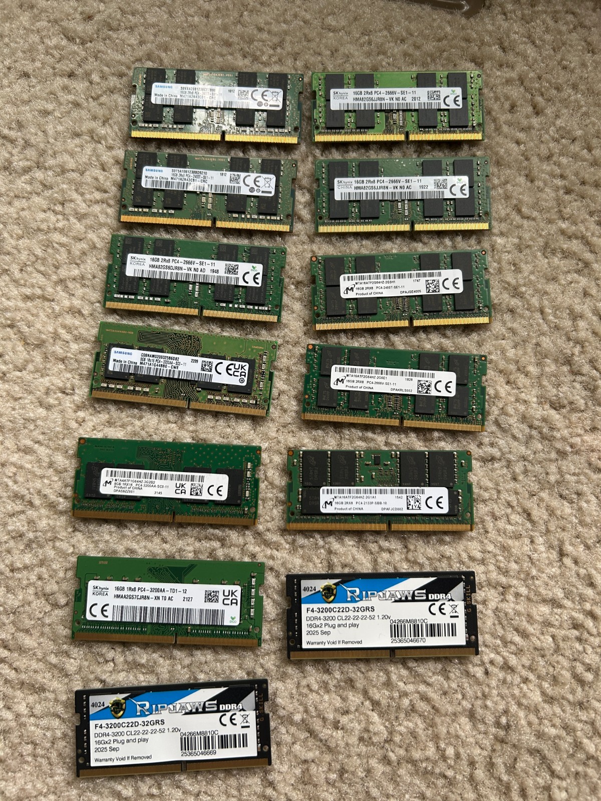 LOT OF 13 various manufacturer/speeds, see description