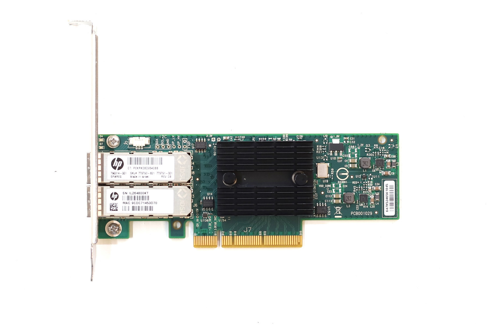 HP 546SFP+ Dual-Port 10GbB SFP PCIe x8 High Profile Network Card P/N: 790314-001