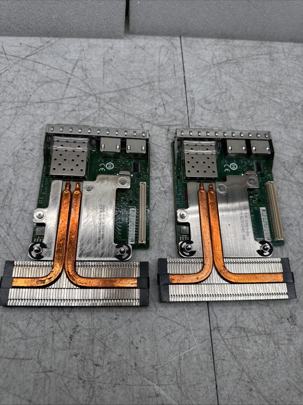 Lot of 2DELL INTEL DUAL PORT 10GB DAUGHTER CARD C63DV 0C63DV