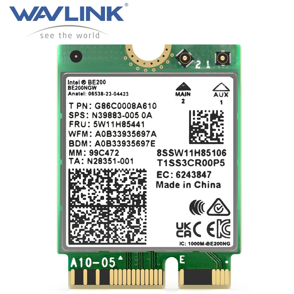 Intel BE200NGW NGFF M.2 WiFi Card WiFi 7 Tri-band Bluetooth 5.4 Wireless Card PC