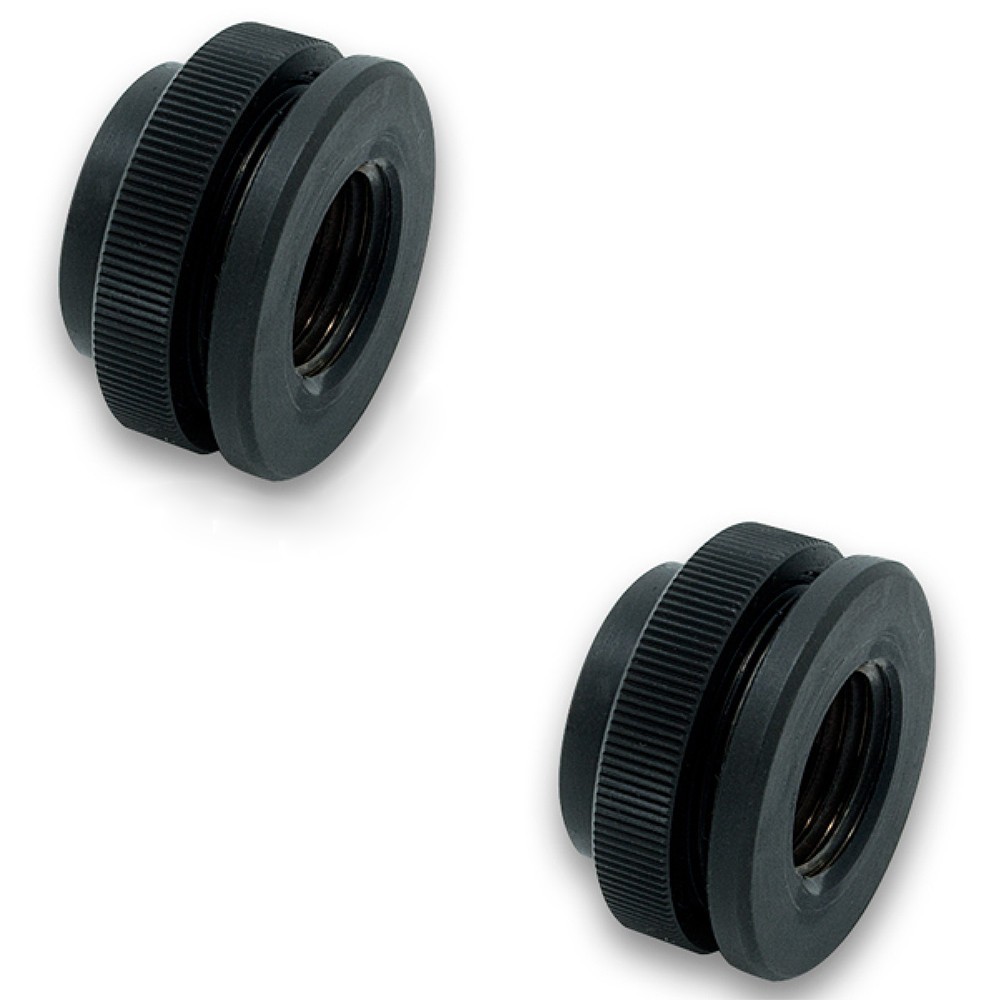 EKWB EK-AF Pass-Through Fitting G1/4″ – Black – 2 PACK