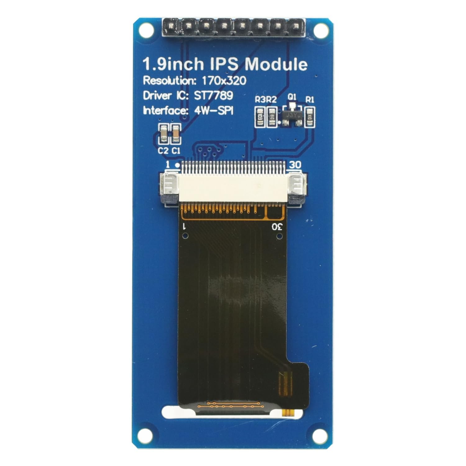 1.9 Inch 170×320 IPS LCD Full Angle TFT Display Screen Module SPI Serial
