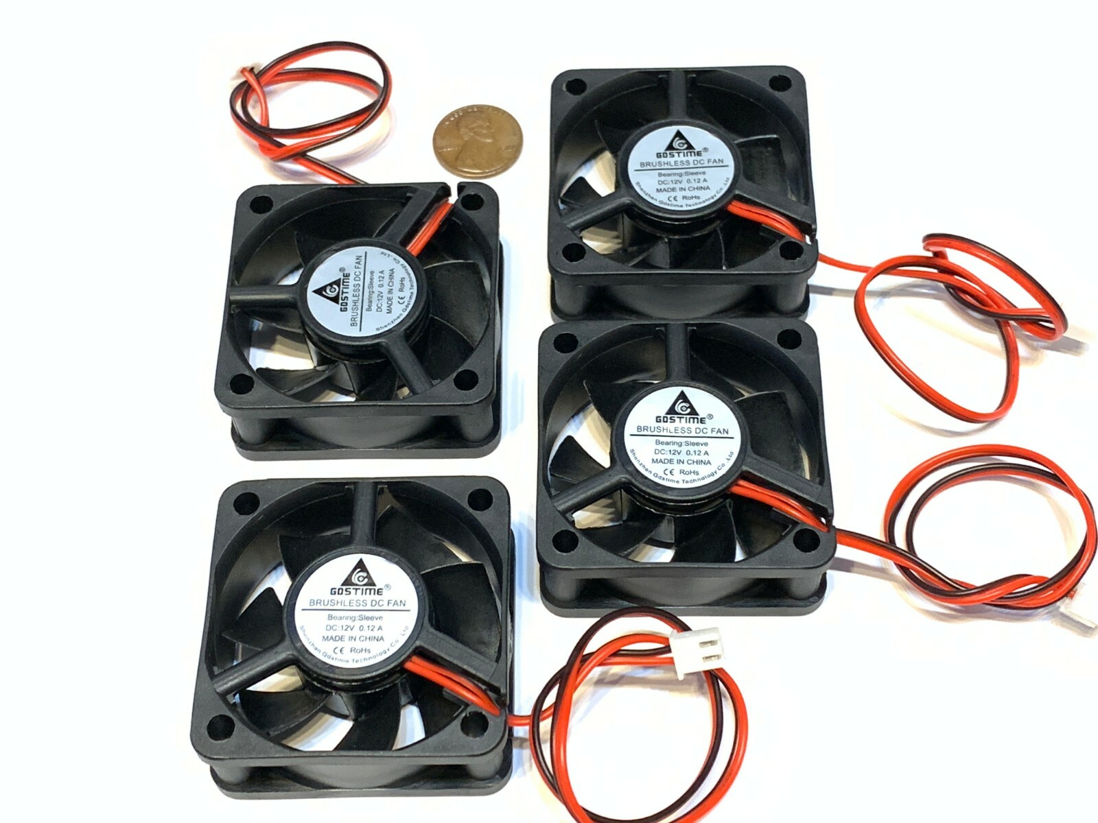 4 Pieces GDStime 12v exhaust computer 3d printer 2pin brushless case dc 50mm A35