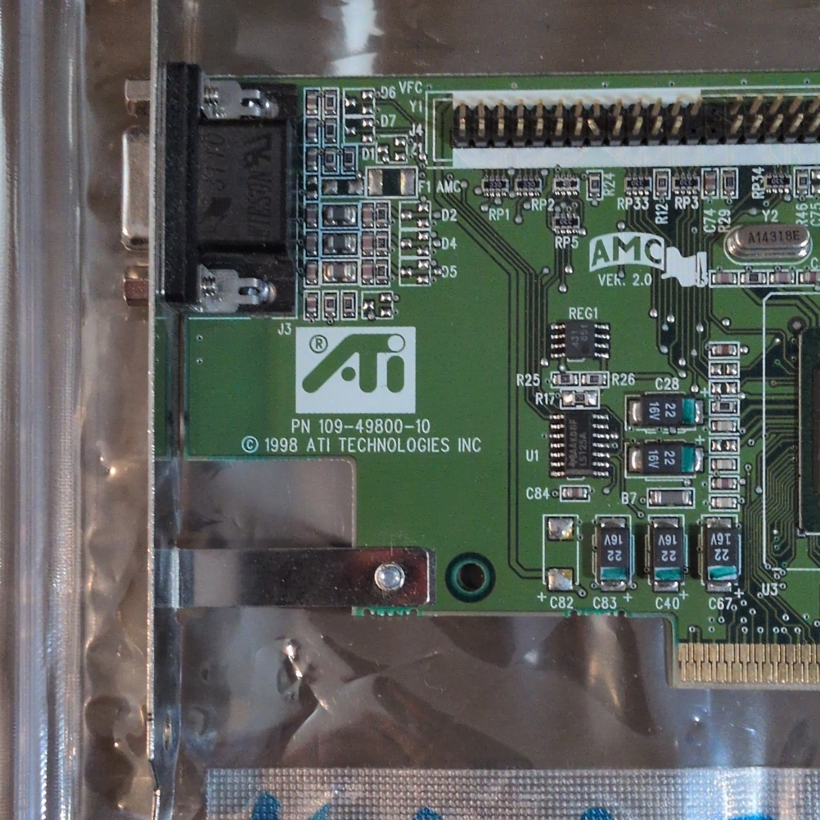 ATI Rage Pro Turbo AGP VGA Graphics Card pn 109-49800-10 1998
