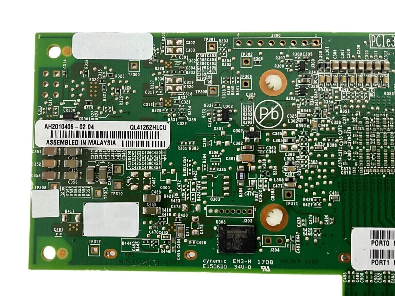 25GbE SFP28 Dual Port NIC QLogic PCIe x8 Ethernet Network Adapter High Profile