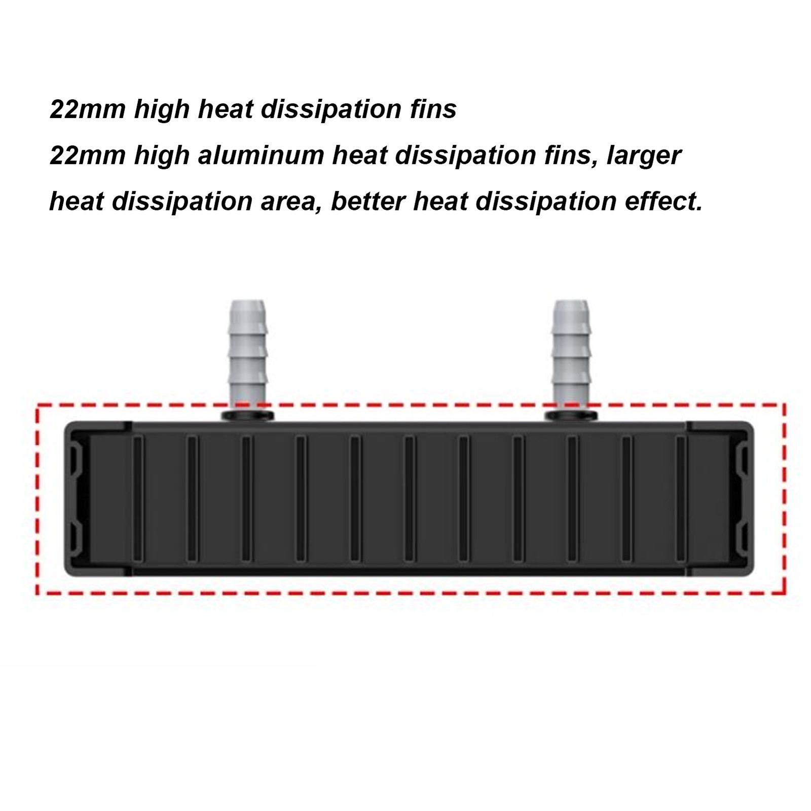 Water Cooling 12 Pipe 22mm Thickness Aluminum Alloy Computer Heat DTKU
