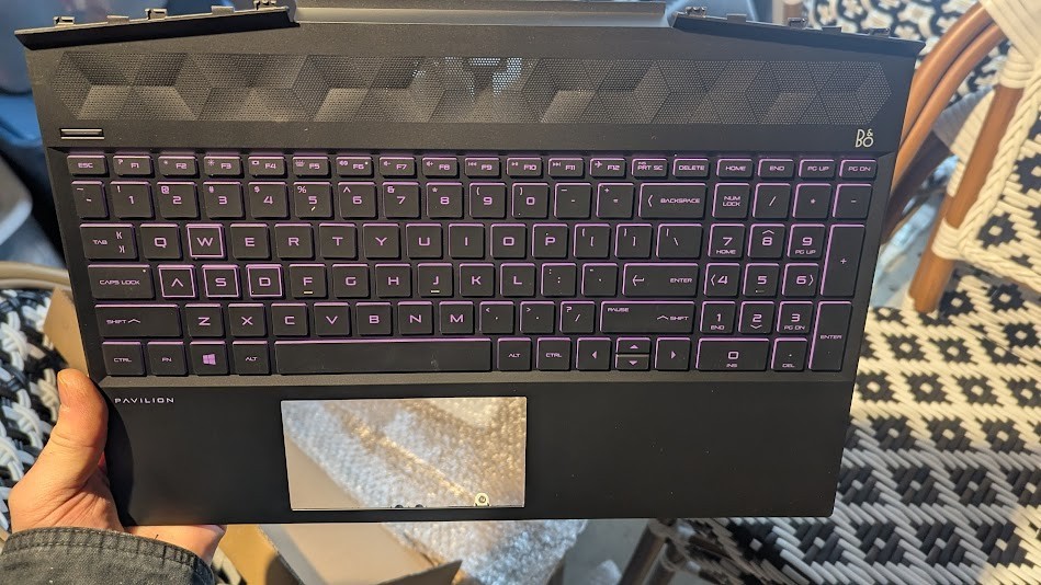 Laptop Keyboard For HP Pavilion 15-DK 15T-DK TPN-C141 palmrest cover backlight