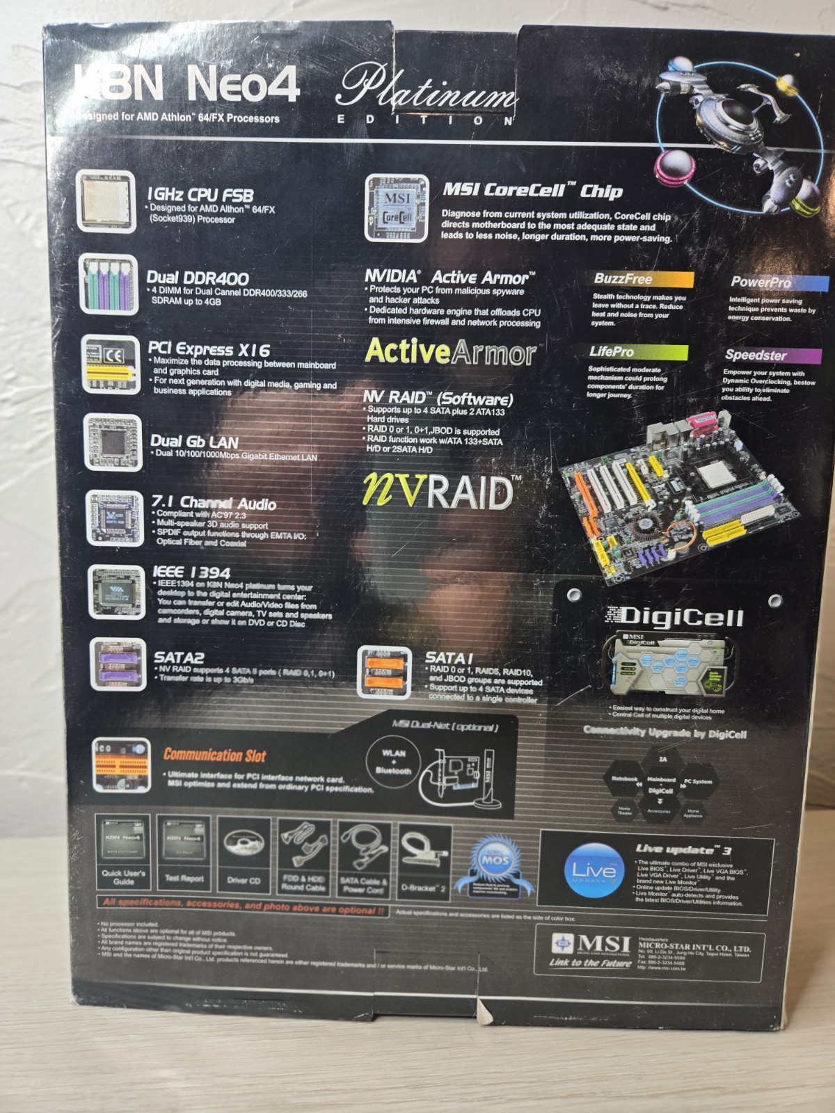 NEW MSI K8N Neo4 Motherboard Platinum Edition “SEE PHOTOS/DESCRIPTION”
