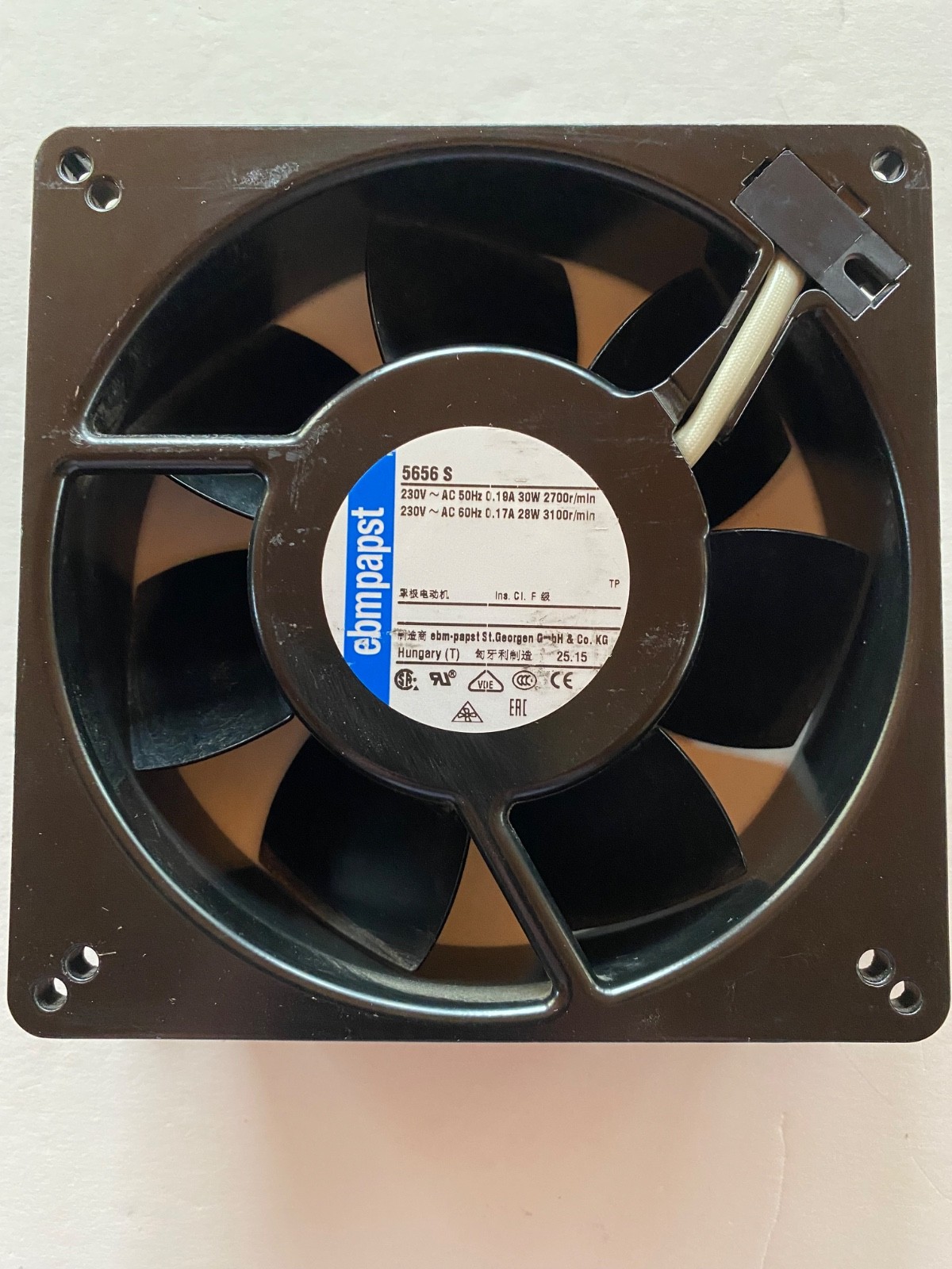 ebmpapst Cooling Fan 5656 S 230V AC 50/60Hz