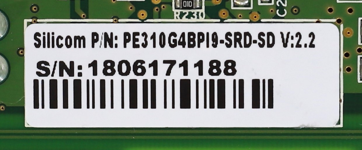 Silicom 4-Port 10GbE Fiber SR PCIe Bypass Server Adapter P/N: PE310G4BPI9-SRD-SD