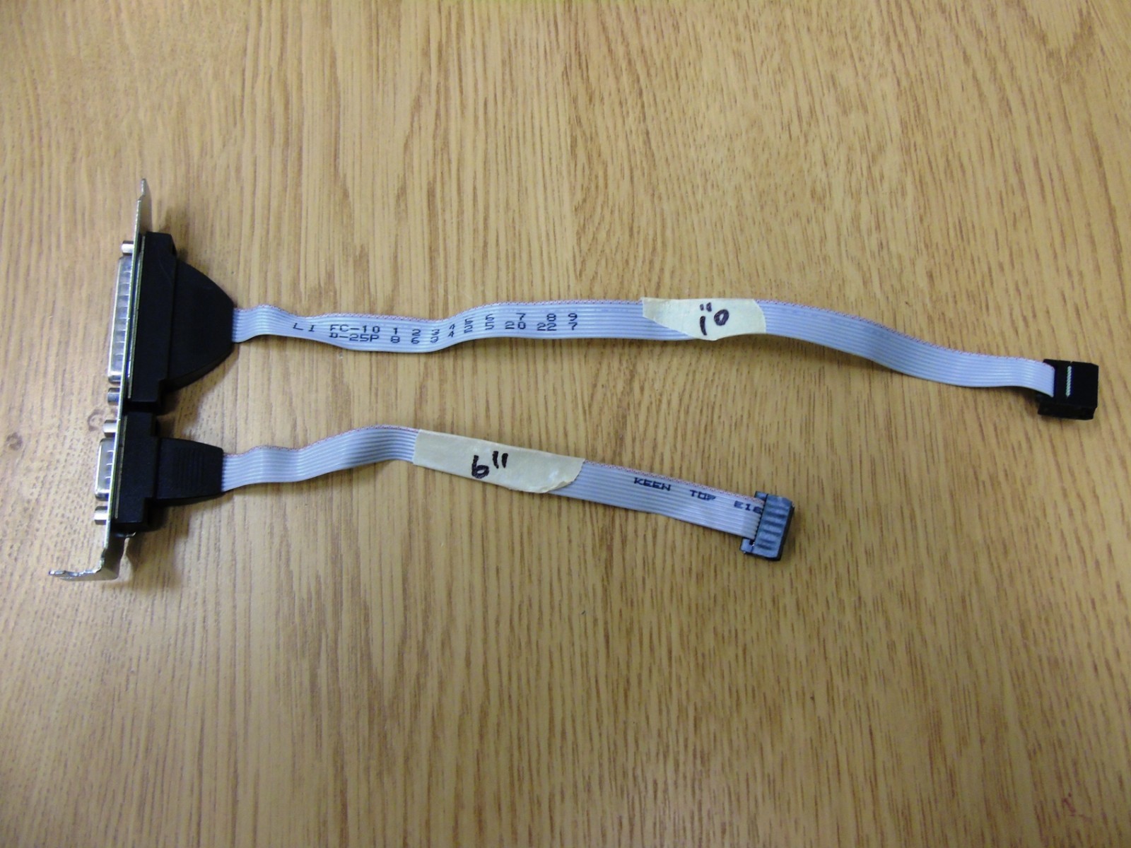 Generic DB25 Male Parallel & Male Serial Port Connector Cable 10″ & 6″ Bracket